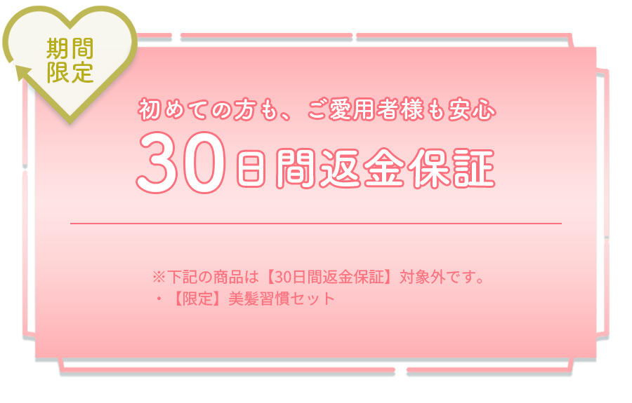【期間限定】30日間返金保証