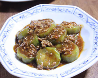 ヘチマ麻婆風味
