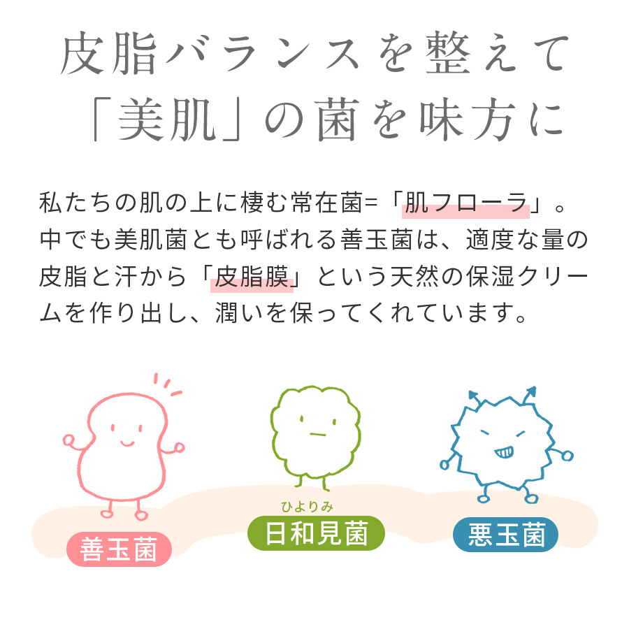 肌フローラを整えるカギは皮脂